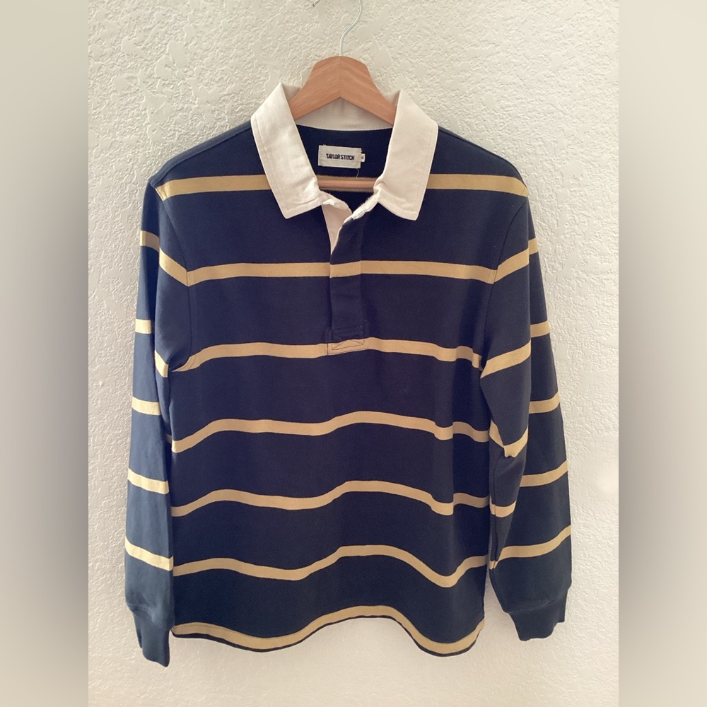 Taylor Stitch Rugby Shirt - Faded Black Stripe